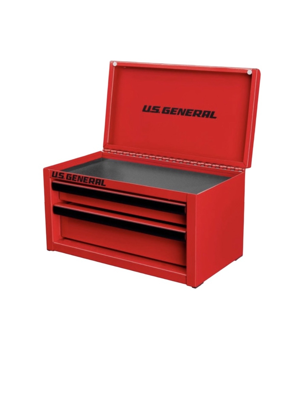 U.S. General 2-Drawer Portable Tool Box Chest Red | Steel Tool Storage like new